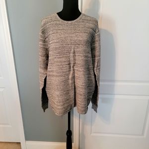 Black/White crew neck dress sweater